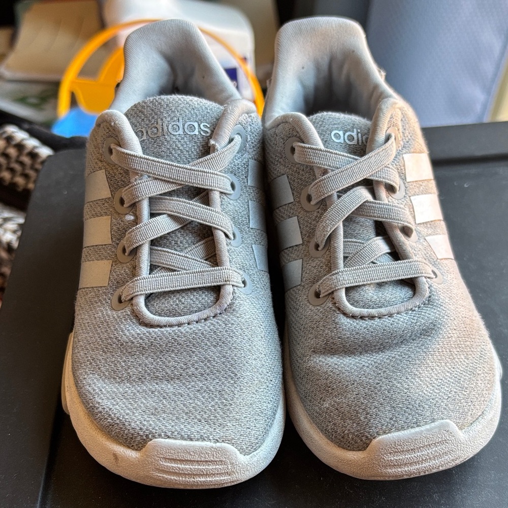Adidas Kids Light Gray Sneakers